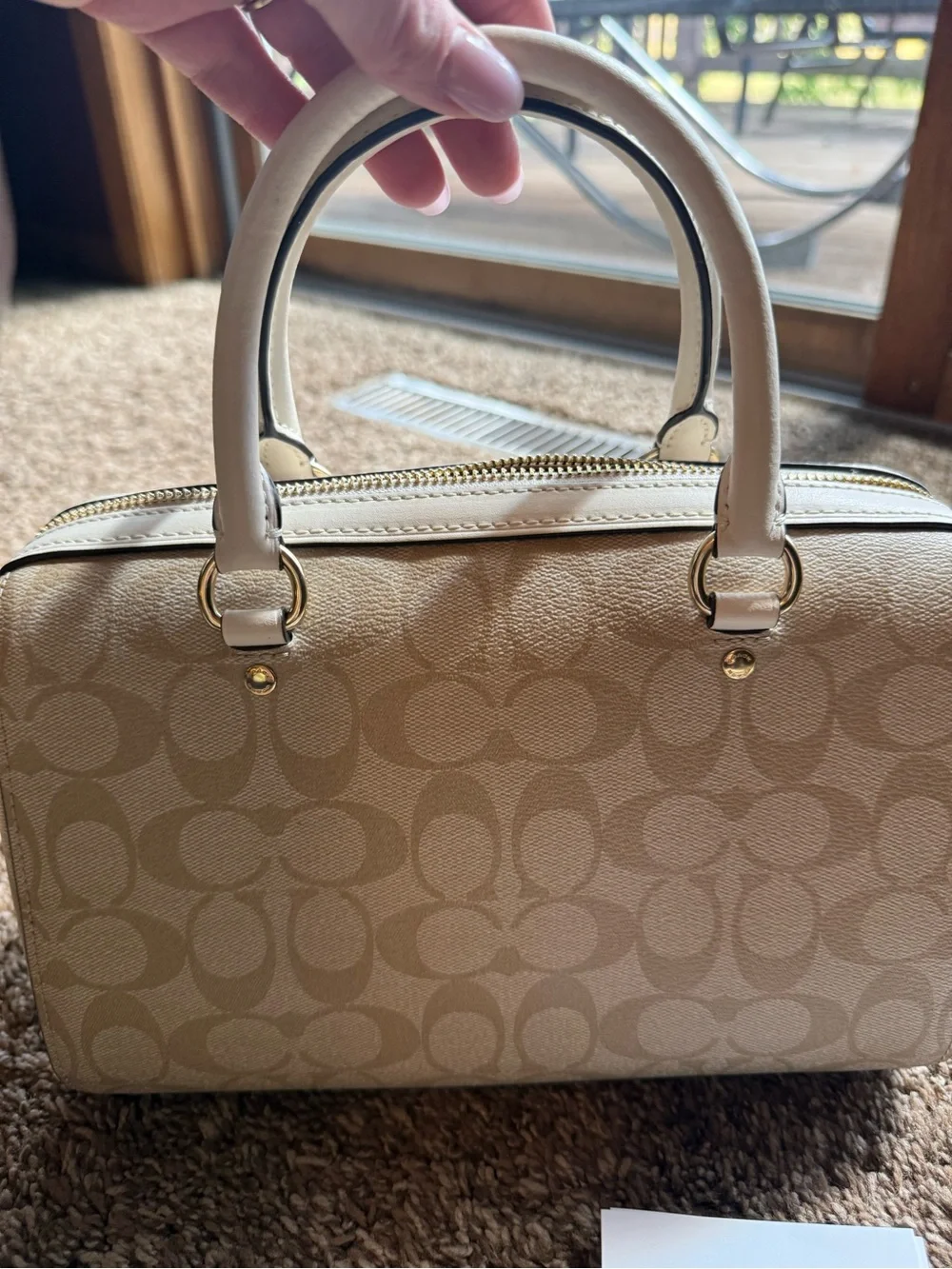 Coach satchel beige